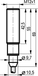 Габариты ISB AF25S8-43P-2-CV